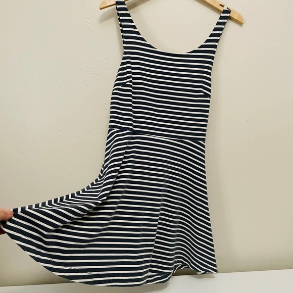 American Eagle Stretch Fit Flare Striped Mini Dress - Picture 2 of 8
